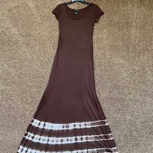 White house Black market long dark brown dress
